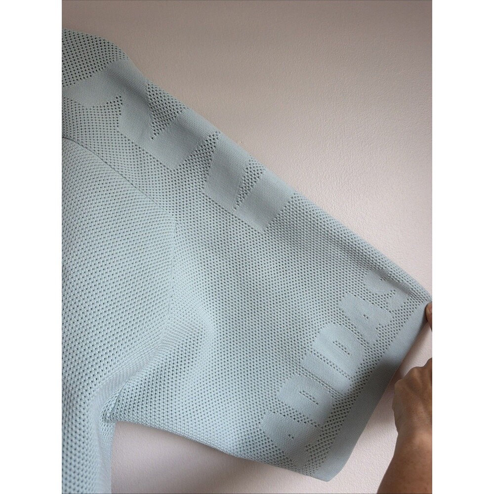 ADIDAS IVY PARK Beyoncé Mint Green Knitted Mesh Crop Top Shirt Jersey 2XL - Picture 7 of 16
